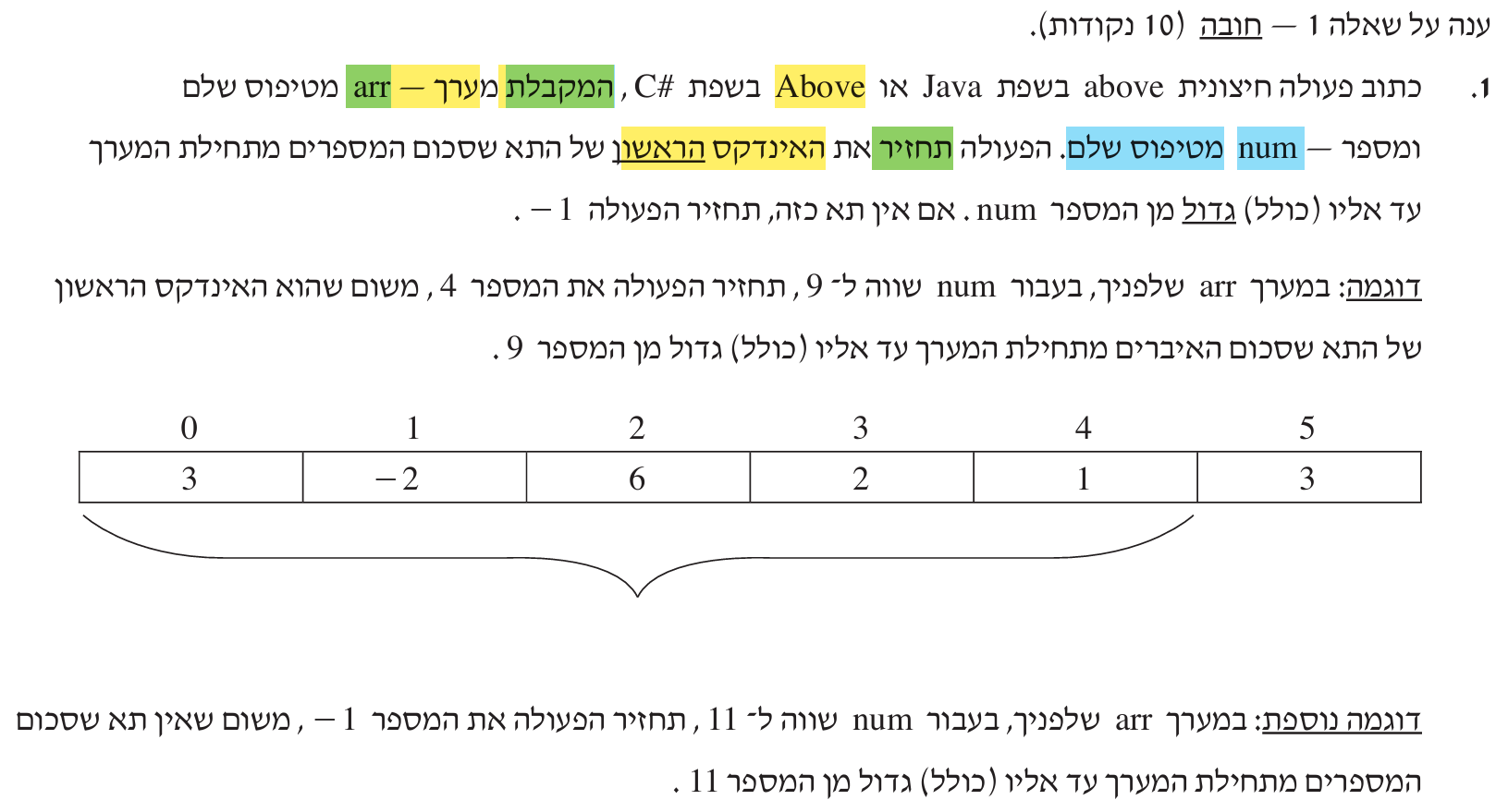 היסק הגדרת פונקציה מניסוח שאלה